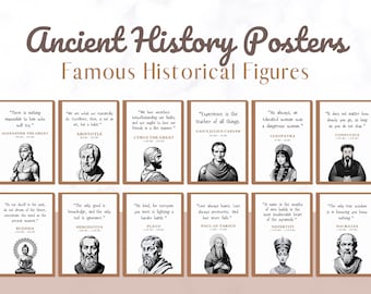 Posters med forntida historiska figurer | Kända historiska figurer | Historieposters | Historiecitat | Historieklassrum | Klassrumsdekor |