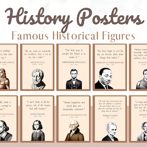 Historical Figures Posters | Famous Historical Figures | History Posters | History Quotes | History Classroom |Classroom Decor|Famous Quotes