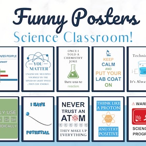 Funny Science classroom decor | funny science posters | science classroom | funny science teacher posters | classroom decor |science teacher