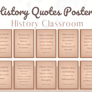 history classroom decor, history quotes, famous history quotes, social studies classroom, history teacher, history teacher posters, quotes