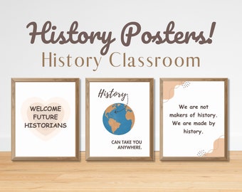 history classroom decor, history posters, social studies classroom, history teacher, middle school, middle school teacher,boho posters,teach