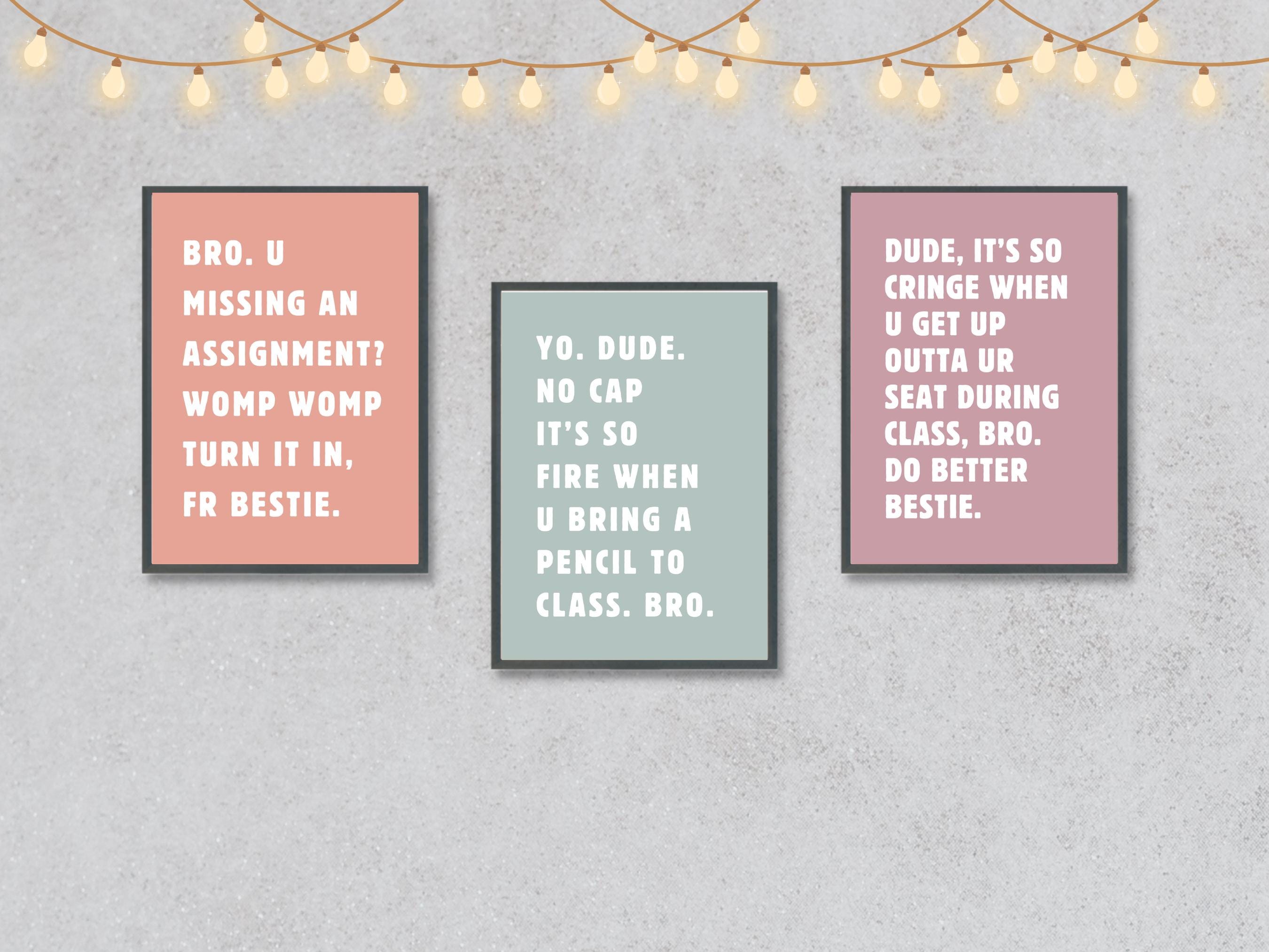 Sarcastic Funny Classroom Posters, Middle School Teacher Posters, High ...