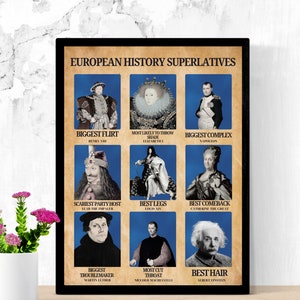 History Posters | Funny History Posters | European History Posters | History Decor | Social Studies Classroom | AP Euro History|teacher gift