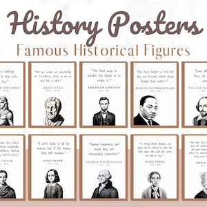 Historical Figures Posters | Famous Historical Figures | History Posters | History Quotes | History Classroom |Classroom Decor|Famous Quotes