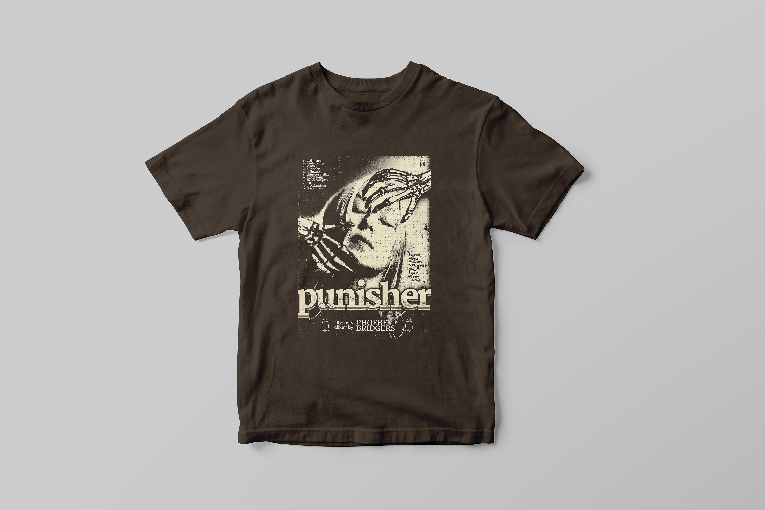 Discover Vintage Phoebe Bridgers Konzert Punisher Shirt