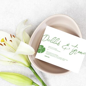 Tropical Wedding Invitation Suite • Minimalist Botanical Floral Design • Paperless Post Template • MONSTERA MINI