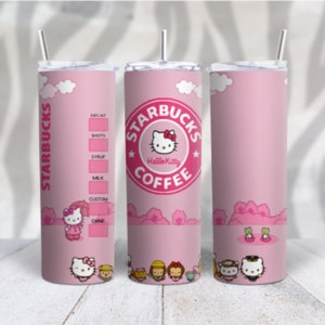 Pink Kitty Starbucks Tumbler, Travel Mug, Customized Tumbler/Mug