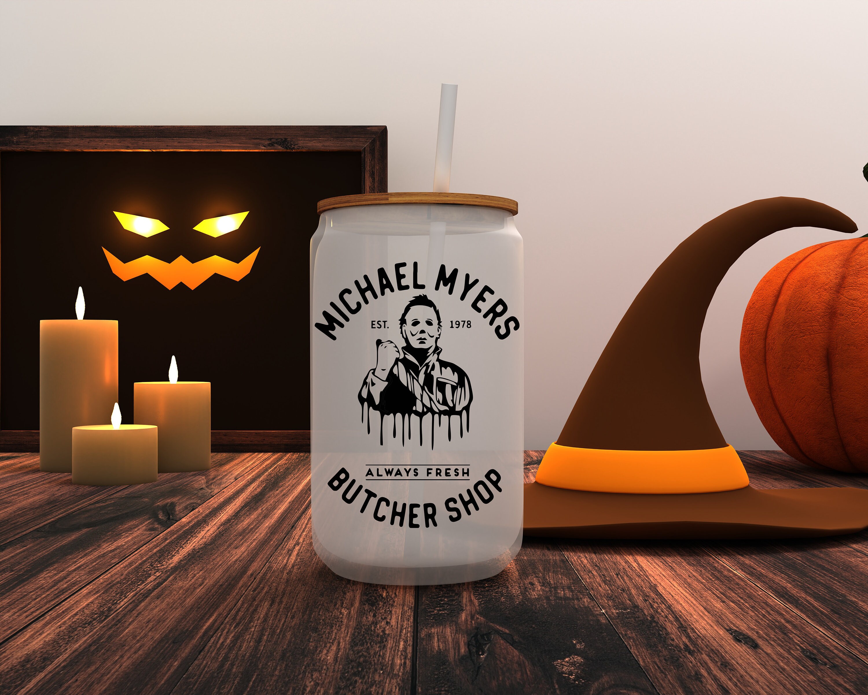 Halloween Theme Straw Covers For Stanley Cups Michael Myers Freddy