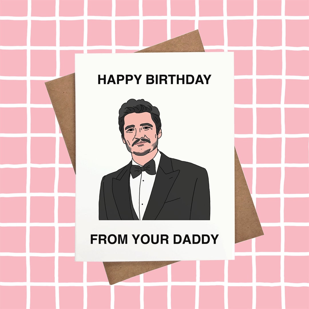 Pedro Pascal Birthday Card Customizable & Personalizable - Etsy
