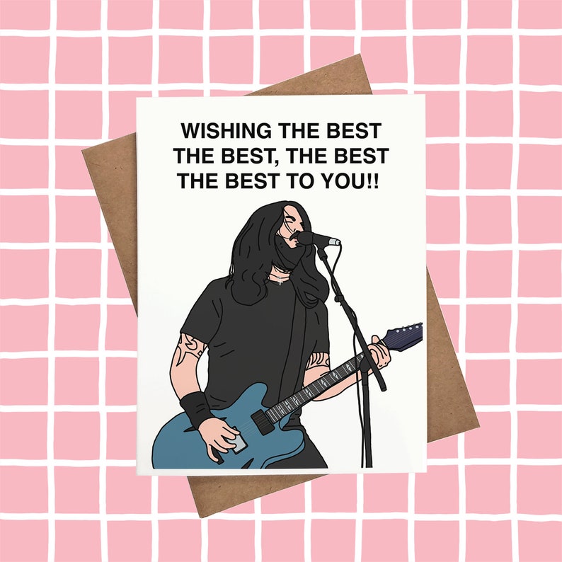 Dave Grohl Card Dave Grohl Birthday Card Foo Fighters - Etsy Australia