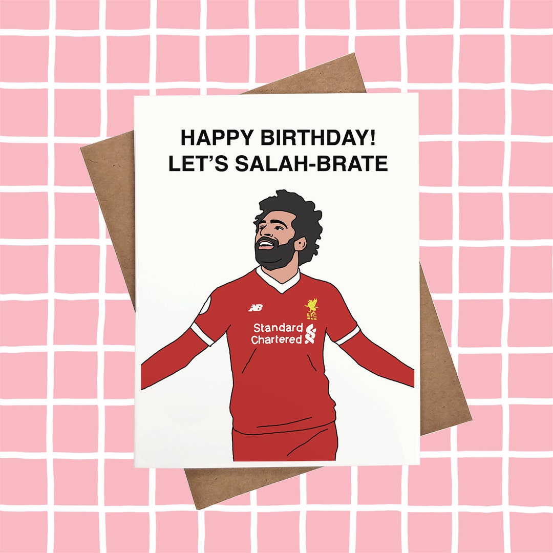 Mo Salah Birthday Card Customizable & Personalizable Etsy