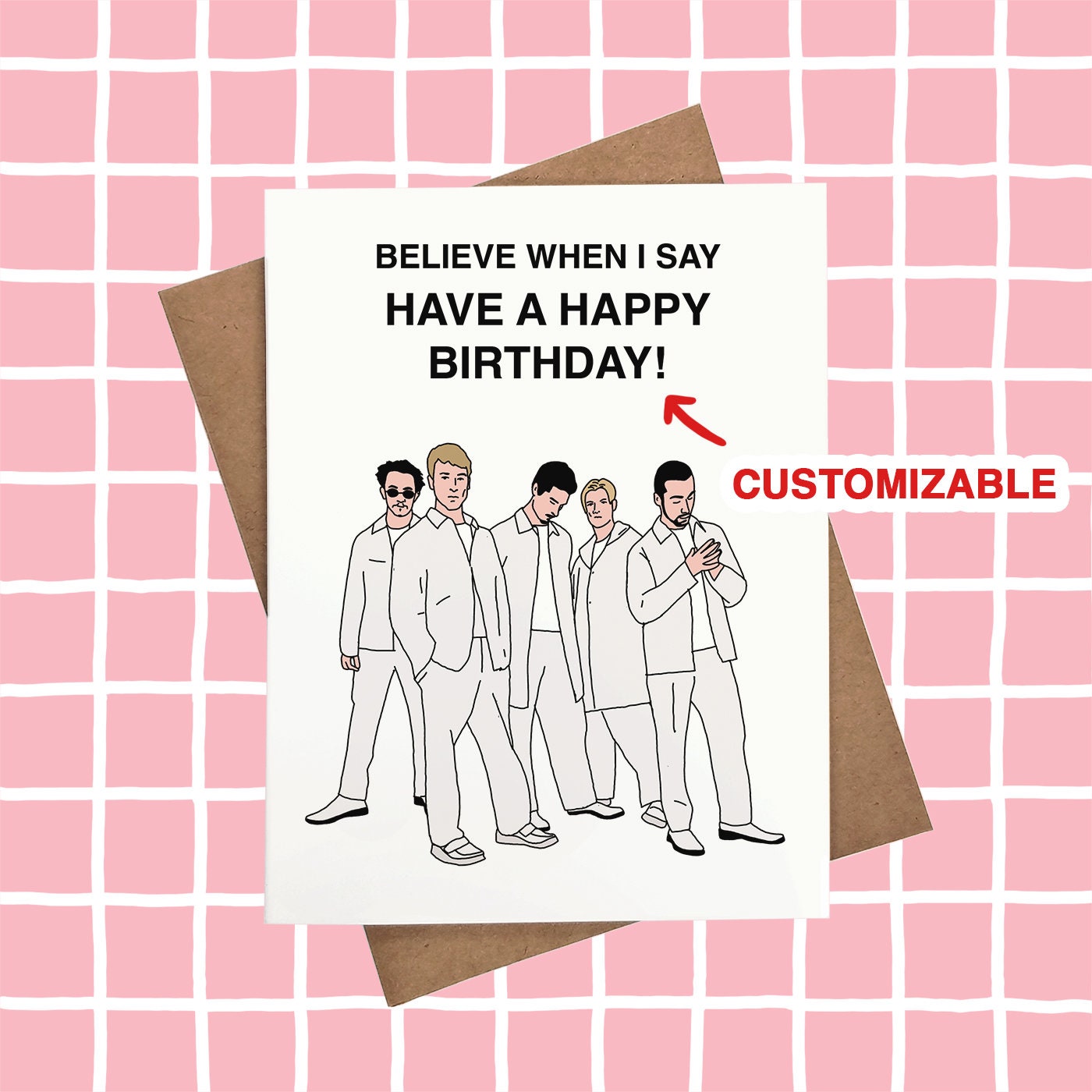 Backstreet Boys Birthday Card Customizable & Personalizable Etsy