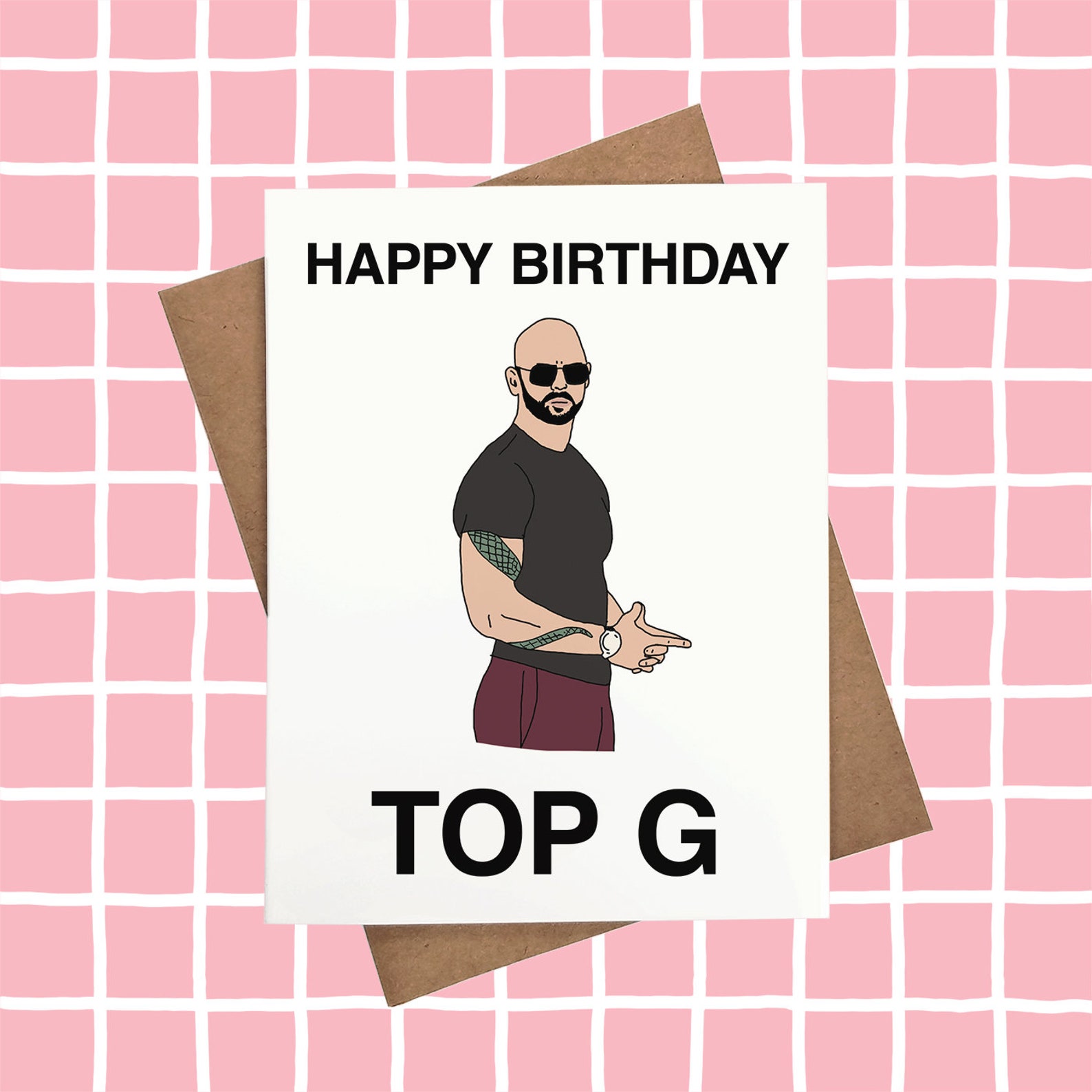 Andrew Tate Top G Funny Birthday Card Eco Friendly Etsy