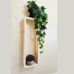 Knotty Pine Wood Box Shelf: Rustic Wall Decor