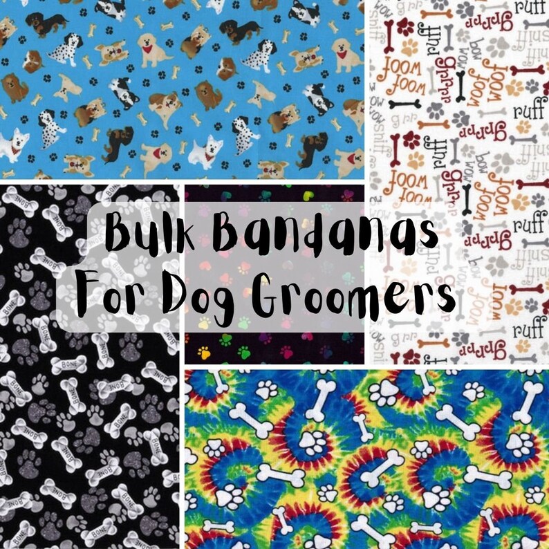 Bulk Dog Grooming Bandanas Etsy