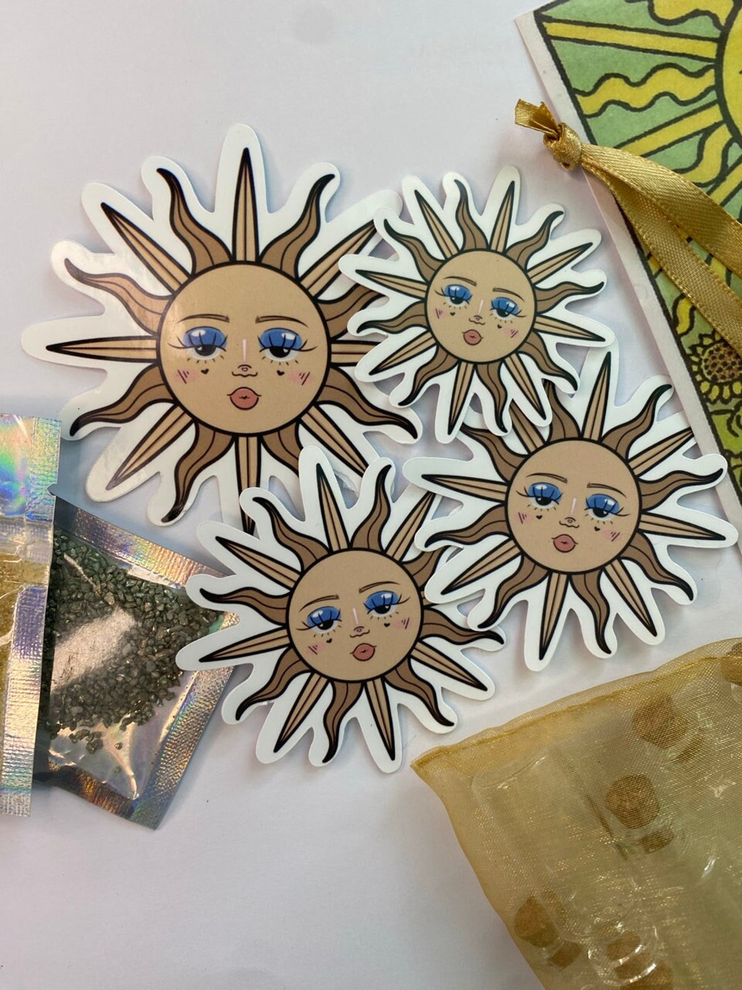 Sun Sticker Redium Custom Drawn Handmade Sun Sticker High Gloss and Water Resistant - Etsy