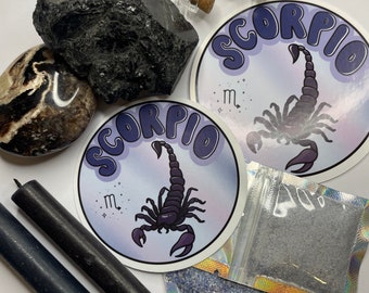 Custom Drawn Handmade Scorpio Sticker High Gloss and Water Resistant