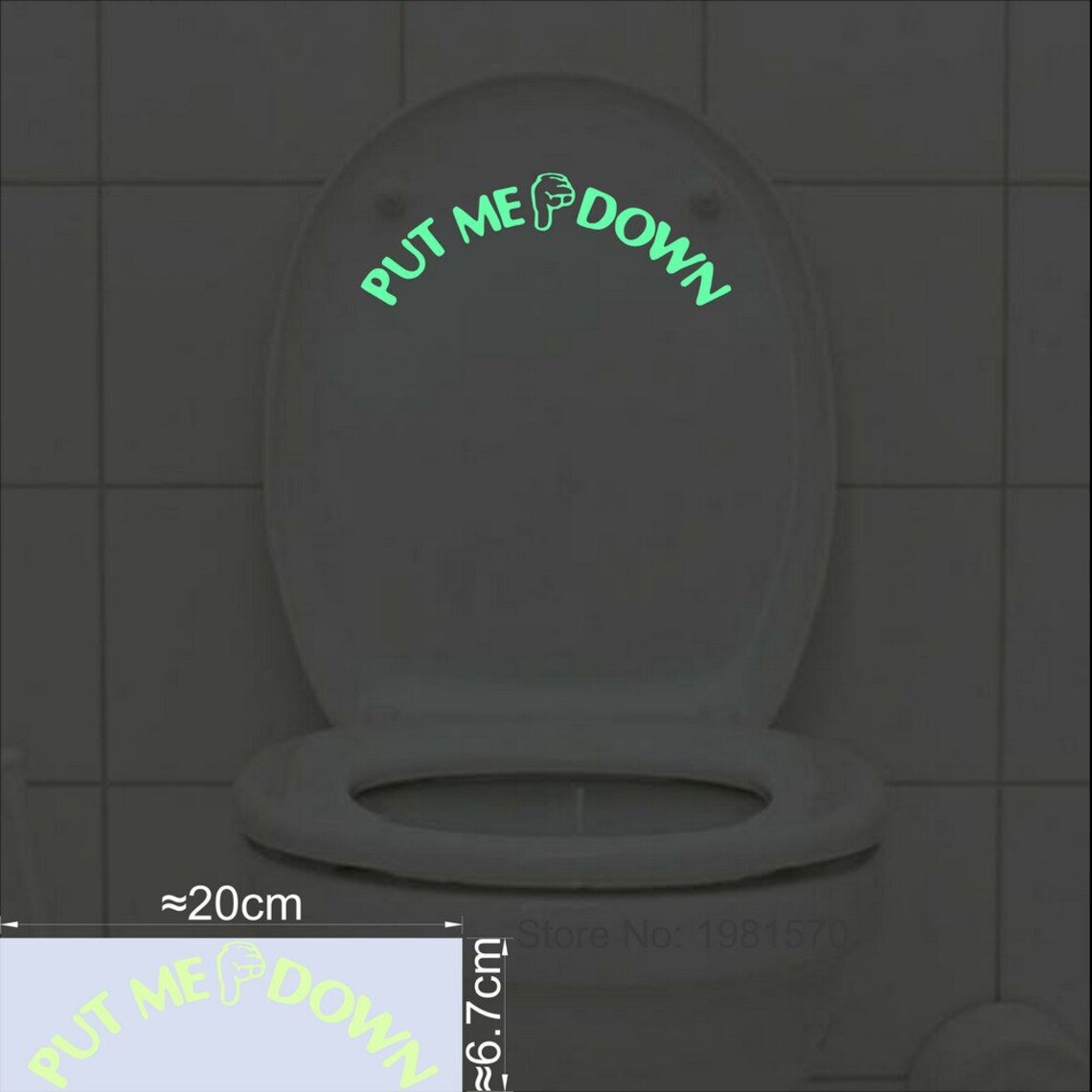 Glow in the Dark Bathroom Stickers Luminous Cartoon Glow in the Dark ...