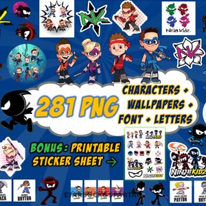 Ninja Youtube TV PNG Clipart Bryton Ashton Paxton Payton Decal Stickers Sublimation Martial Arts Taekwondo Invitation Mystery Ball