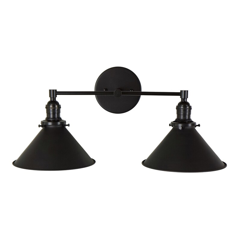 Magnolia 18 Matte Black 2light Bath Fixture Etsy