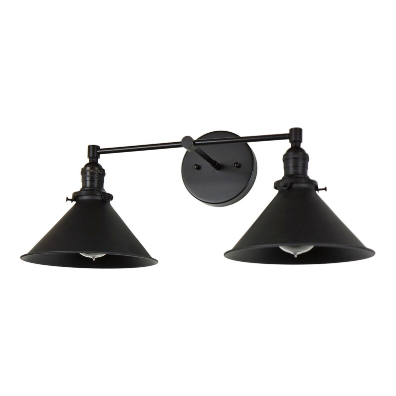 Magnolia 18 Matte Black 2light Bath Fixture Etsy