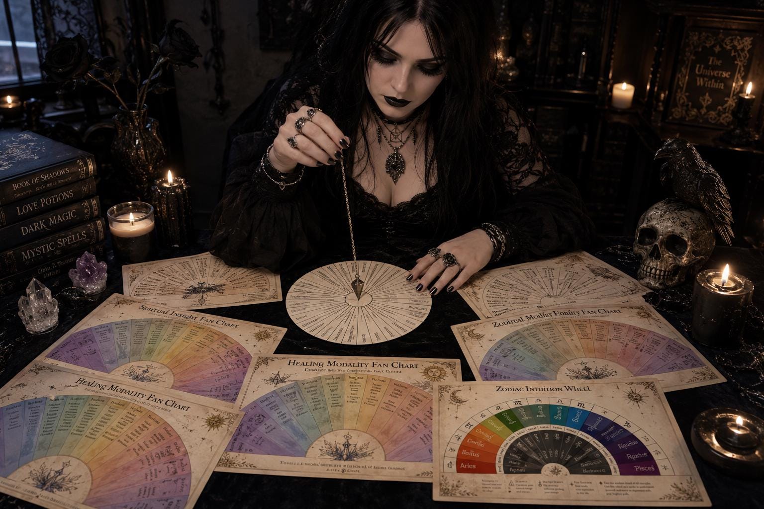 Pendulum Boards, Charts Printable Spirit Board, Dowsing Chart, Altar ...