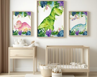 Dinosaurs Decor Signs - digital birthday supplies – dinosaurs T-Rex Jurassic - printable download - party decoration
