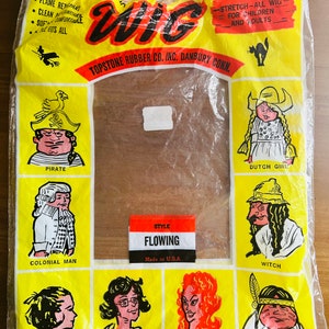 Vintage Halloween Wig Black with Original Packaging