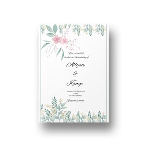 Tarjeta de boda personalizada, tarjeta RSVP, invitación de matrimonio minimalista imprimible, invitación formal editable, diseño moderno, un comienzo feliz.