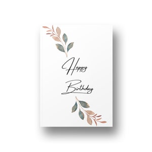 Tarjeta de cumpleaños personalizada, invitación de cumpleaños minimalista imprimible, invitación formal editable, diseño moderno, un día feliz. Niño afortunado.