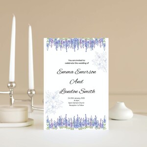 Boda personalizada y tarjeta RSVP, invitación de matrimonio minimalista imprimible, invitación formal editable, diseño moderno, un comienzo feliz.