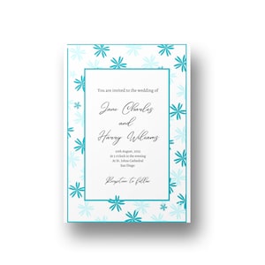 Personalisierte Hochzeit & RSVP Karte, druckbare minimalistische Hochzeitseinladung, editierbare formelle Einladung, modernes Design, ein Happy Start.