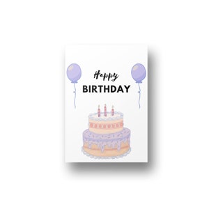 Tarjeta de cumpleaños personalizada, invitación de cumpleaños minimalista imprimible, invitación formal editable, diseño moderno, un día feliz. Niño afortunado.