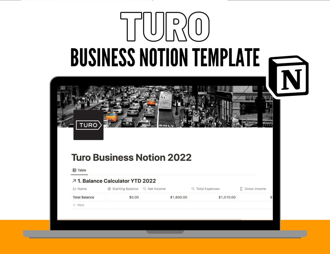 Turo Notion Template Etsy