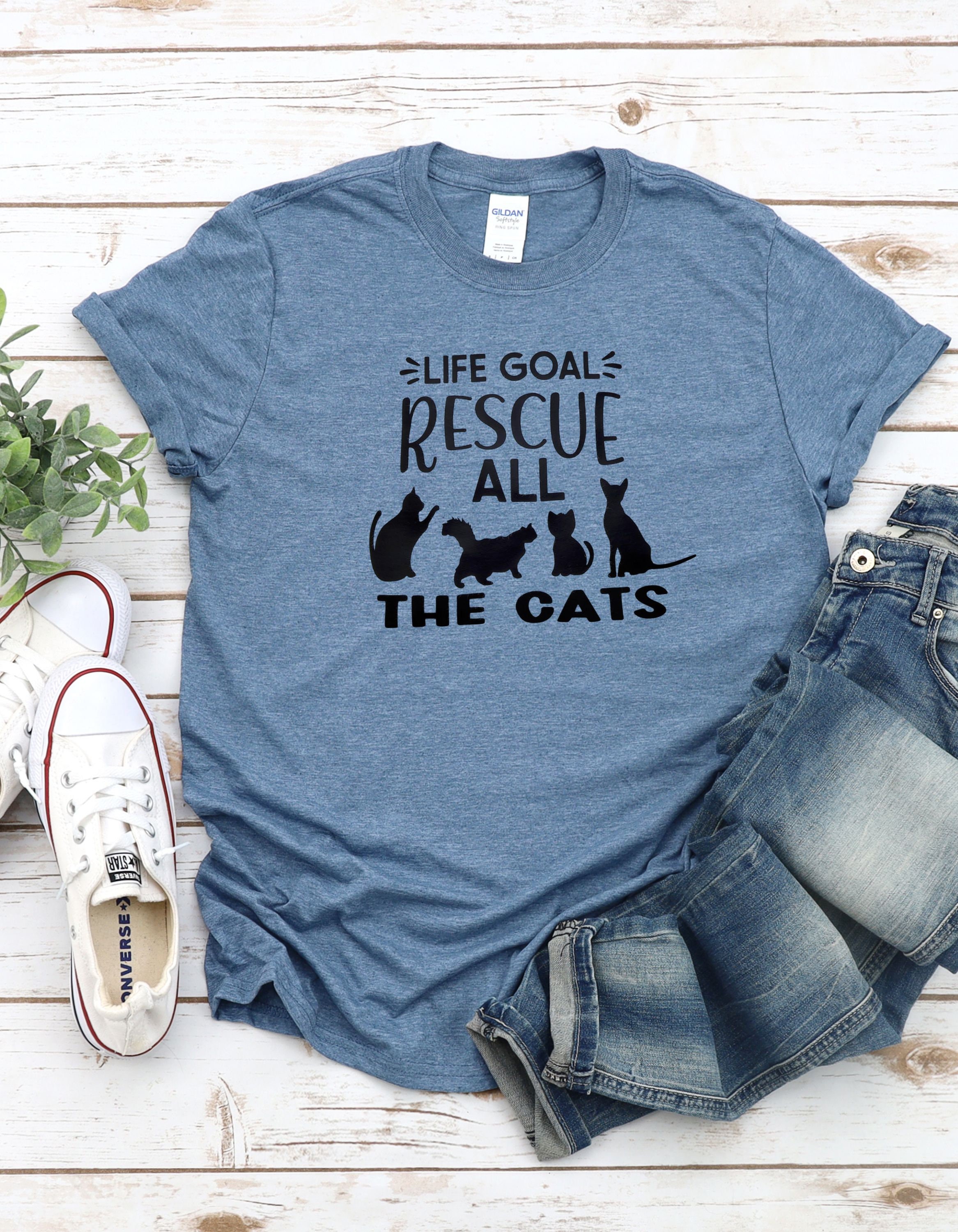 Rescue All the Cats Shirt Gift for Cat Lover Shirt Cat Advocate