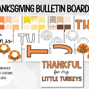 Thankful for my Little Turkeys Bulletin Board Kit, Bulletin Board Kit, Classroom Bulletin Board, Thanksgiving Bulletin Board, Thanksgiving