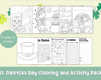 St. Patrick's Day activity, Coloring activity, St. Patrick's Day Coloring, Printable coloring pages, St. Patrick's Day, Printable Activity