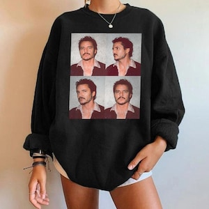 Vintage pedro pascal sweatshirt in 90&#39;s Style, pedro pascal daddy tribute Tshirt, Gift for her pedro pascal shirt narcos, pedro pascal meme