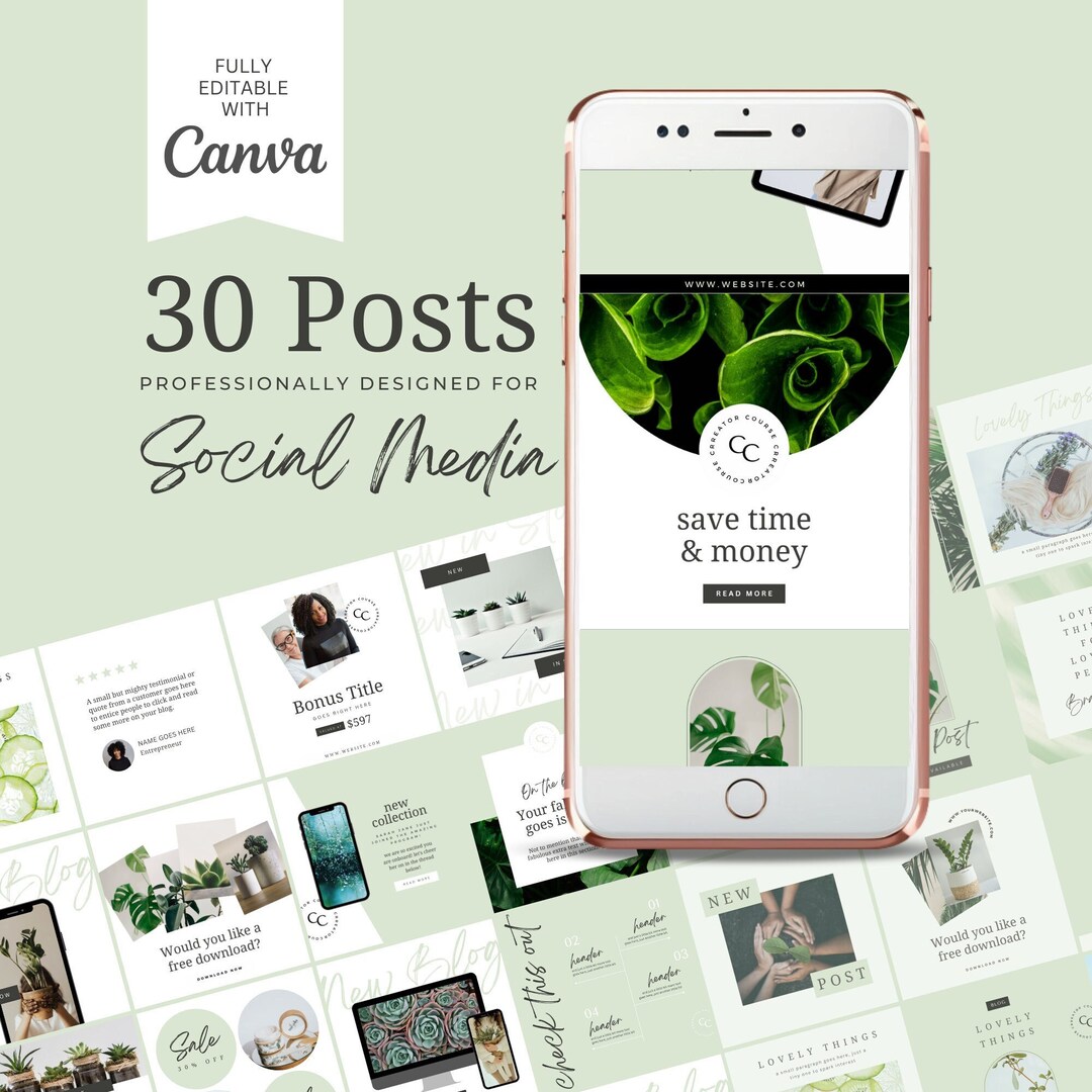 Coach Instagram Canva Template, Course Creator Insta, INSTANT DIGITAL ...