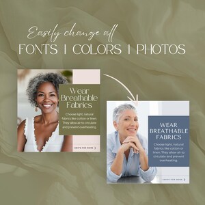 Instagram Carousel Templates for Menopause Coaches Hormone Social Media Womens Health Canva Nutrition Wellness Coach Naturopath HRT