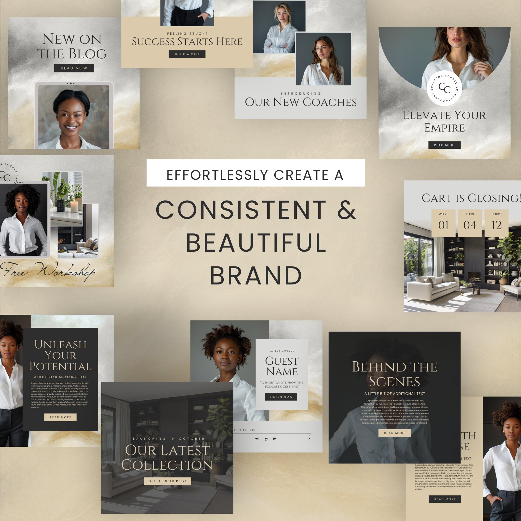 Coach Instagram Canva Template Course Creator Social Media Modern ...