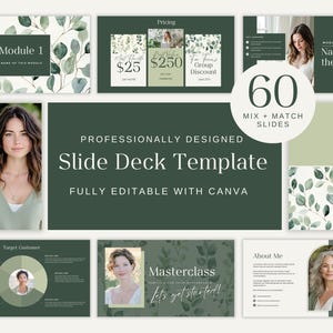 Webinar Slide Deck for Coaches Canva Presentation Template Course Creator Slides Coaching Decks Editable Service Provider Sales Funnel