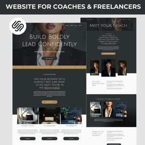 Squarespace 7.1 Template Coaching Website Design Life Coach Therapist Squarespace Virtual Assistant Blog Theme Business Coach DIY Website