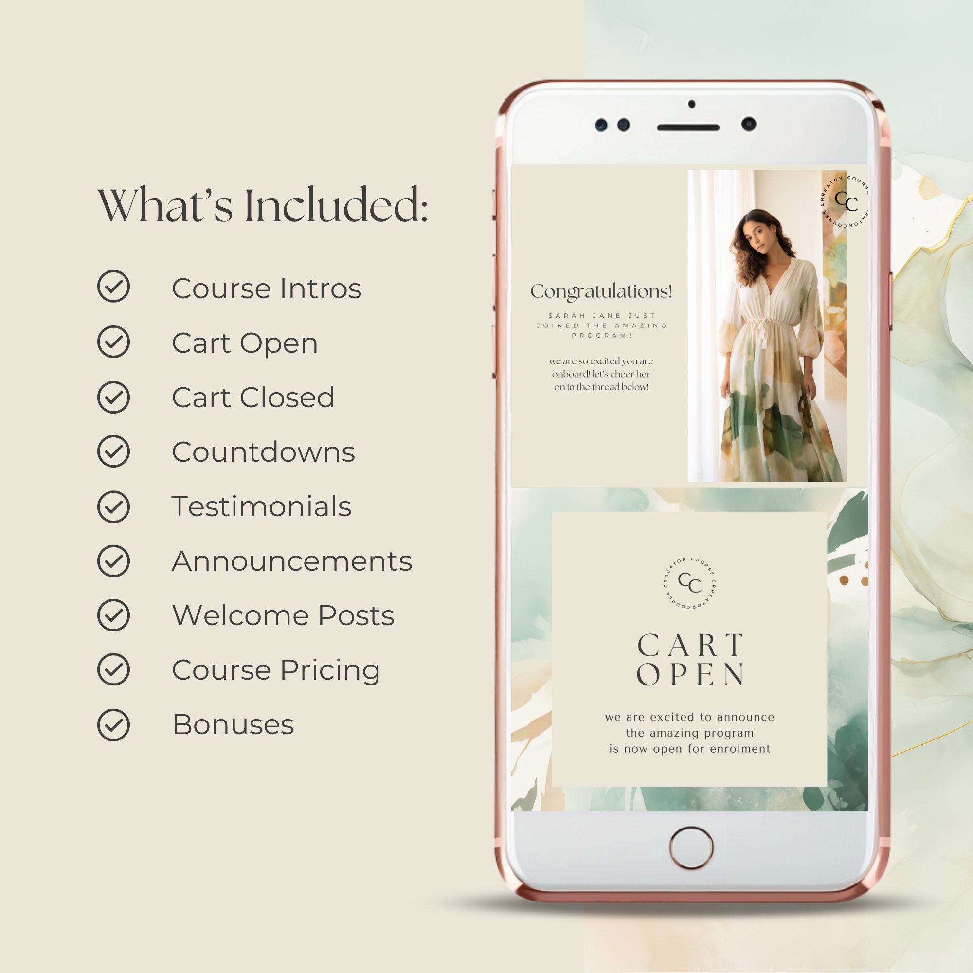 Launch Template Canva, Course Launch Instagram, INSTANT DIGITAL ...