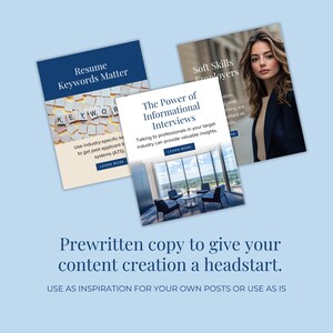 Career Coach Social Media Templates Ready-to-Use Content & Hooks Editable Canva Designs Female Entrepreneur Instagram Marketing Business