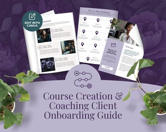 Coaching Client Welcome Packet Canva Onboarding Template Welcome Packet for Coaches Onboarding Guide for Course Creators New Client Service