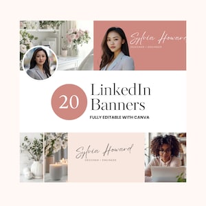 LinkedIn Banner Canva Template Coach Profile Personal Branding Professional Linkedin Banner Editable Linkedin Cover Service Provider