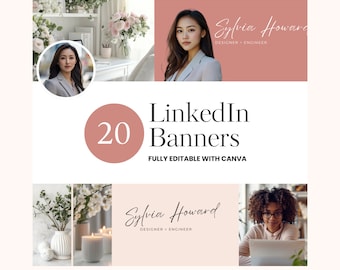 LinkedIn Banner Canva Template Coach Profile Personal Branding Professional Linkedin Banner Editable Linkedin Cover Service Provider
