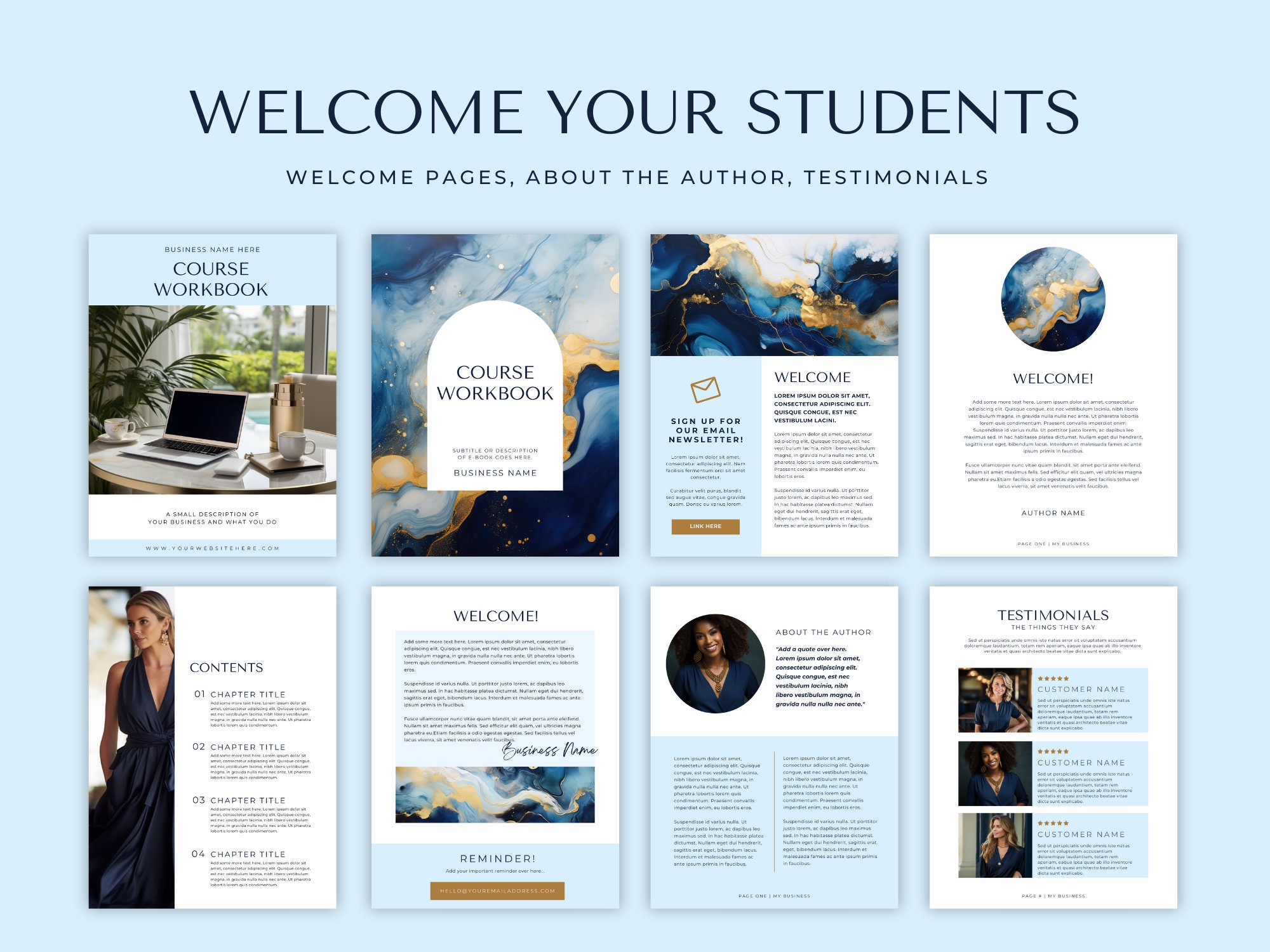 Course Work Book Examples Course Workbook Canva Template, Lead Magnet, Ebook, Editable Workbook ...