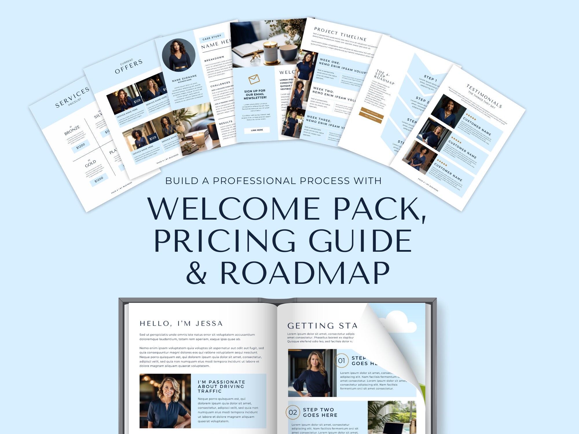 Virtual Assistant Bundle, VA Starter Kit, Editable Canva Template ...
